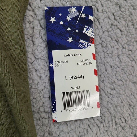 Spirit Of America T-Shirt Adult‎ Large Green Military Tank Camo Red White Blue - Picture 4 of 11